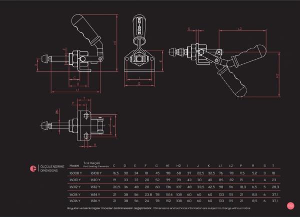 İtme-Çekme Y Taban ölçülendirme 