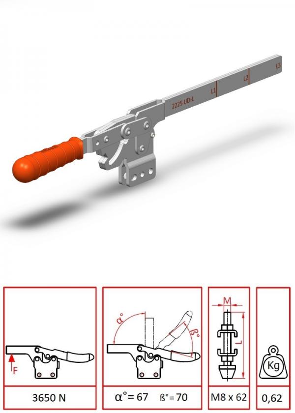Lamalı Dikey Taban Klemp / 1234 D-L (2225 UD-L)