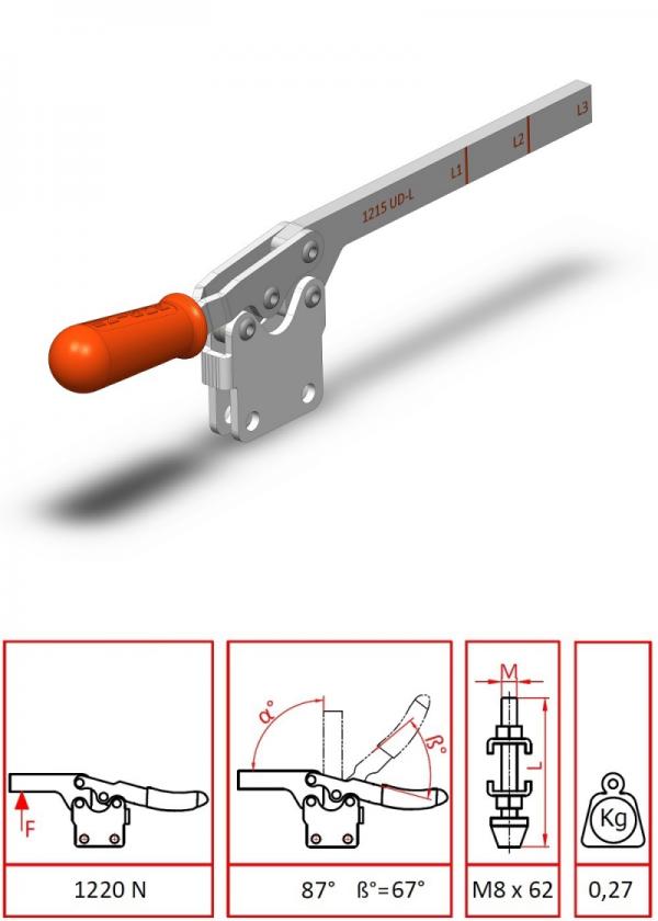 Lamalı Dikey Taban Klemp / 1203 D-L (1215 UD-L)