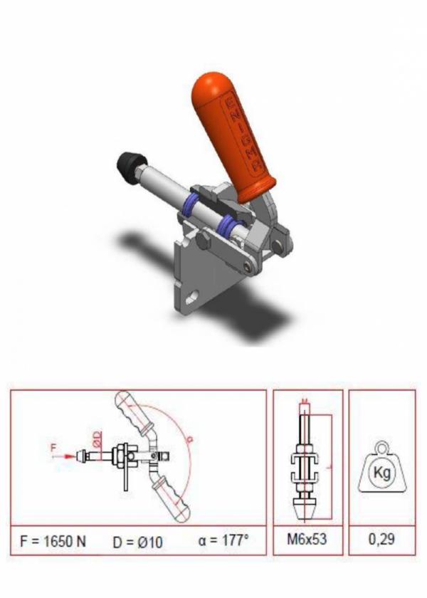 16112 D (1604 DTK) TOZ KEÇELİ DİKEY TABAN KLEMP