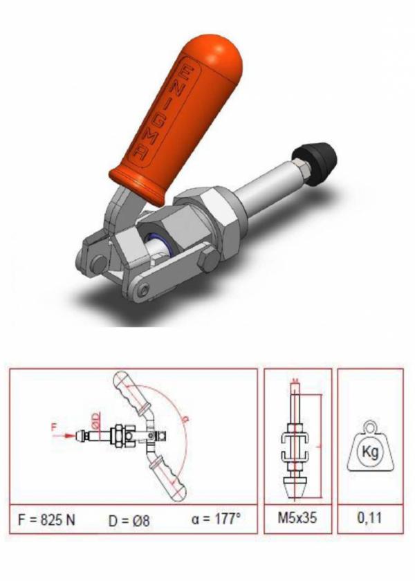 16108 T (1601 TTK) TOZ KEÇELİ İTME ÇEKME CLAMPS