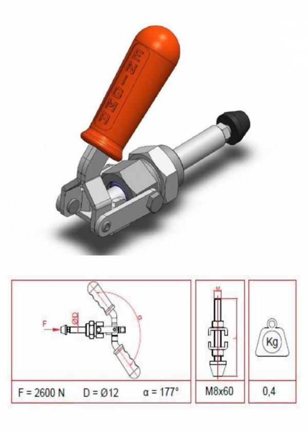 16012 T (1604 T) Tabansız İtme Çekme Klamp